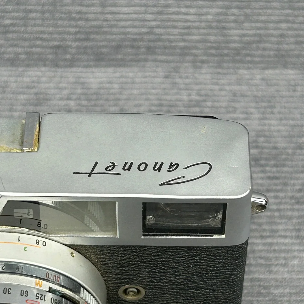 Vintage Canon Canonet 35mm Rangefinder Film Camera w/ Leather Case Japan Untest